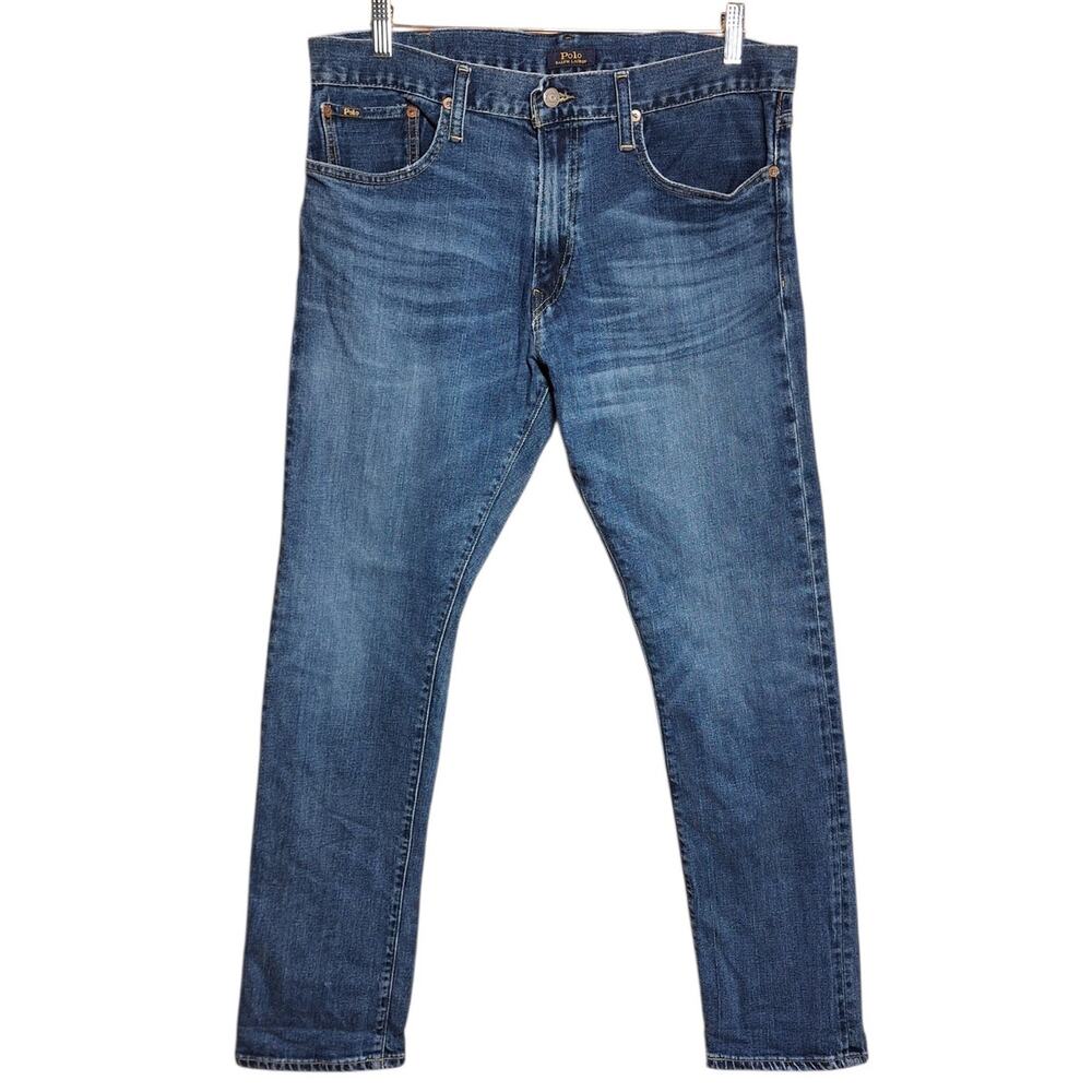 Polo Ralph Lauren 34x32 The Varick Slim Straight Jeans dark wash casual capsule